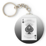 Ace of Spades Poker Card: Keychain