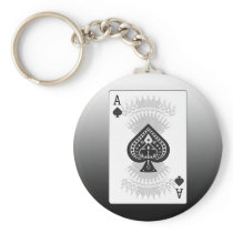 Ace of Spades Poker Card: Keychain