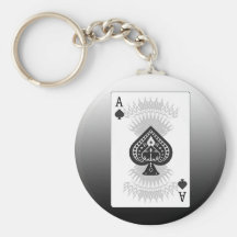 Ace of Spades Poker Card: Keychain