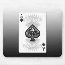 Ace of Spades Poker Card: Mouse Pads