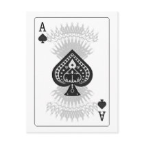 Ace of Spades Poker Card: Postcards