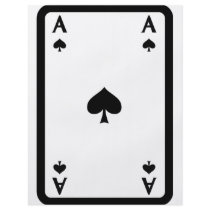 ace of spades with frame icon flyer design