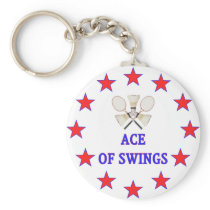Ace of Swings Badminton Key Chains