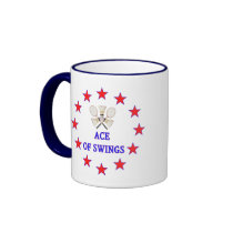 Ace of Swings Badminton Coffee Mugs