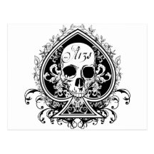 Ace Skull Postcard
