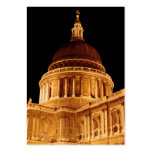 ACEO ATC Cathedral Glows at Night St Pauls London Business Cards