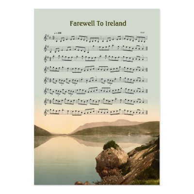 ACEO ATC Farewell to Ireland Music Reel Business Card Templates by DigitalDreambuilder
