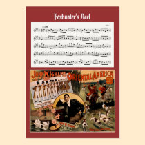 ACEO ATC Foxhunters Irish Music Reel Card Business Card Template