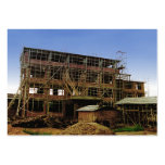 ACEO ATC House Building Brick Bamboo Business Card