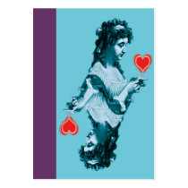 ACEO ATC queen heart business cards by paintingglass ACEO ATC queen heart business cards