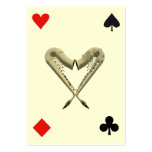 ACEO ATC Saxophones of Hearts Diamond, Spade, Club Business Card Template