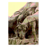 ACEO ATC Stone Goat in Park Grazing Monument Business Cards