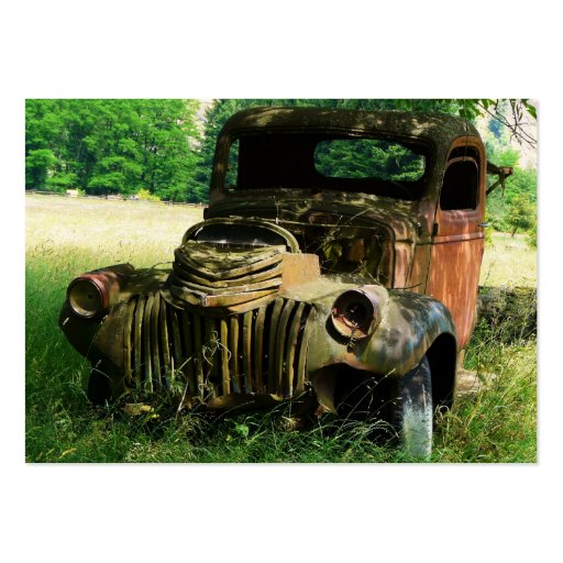 ACEO Rusty old Farm Truck Photo Business Card Templates (front side)