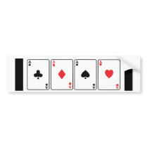 $ Aces Bumper Sticker