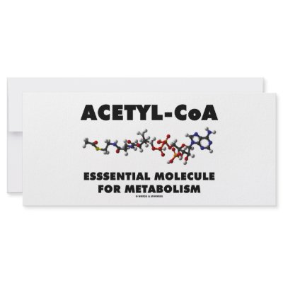 Acetyl-CoA Essential Molecule For Metabolism Custom Rack Card by wordsunwords