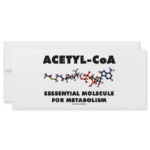 Acetyl-CoA Essential Molecule For Metabolism Custom Rack Card