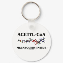 Acetyl-CoA Metabolism Inside (Chemical Molecule) keychains by wordsunwords Acetyl-CoA Metabolism Inside (Chemical Molecule) keychains