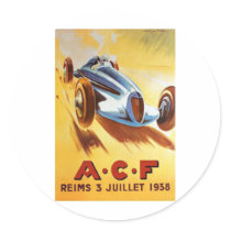 ACF Reims 3 Juillet 1938 Round Sticker