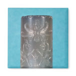 Achaemenid cylinder seal fridge magnet