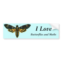 Acherontia atropos bumper stickers by FlutterByButterfly Acherontia atropos bumper stickers