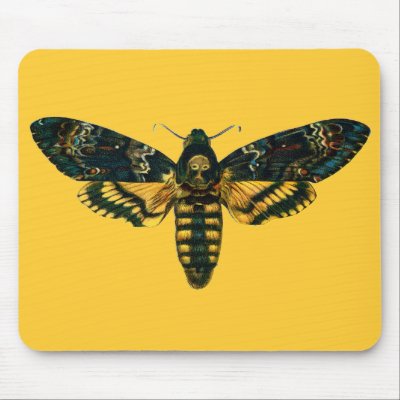Acherontia atropos mouse mat by FlutterByButterfly
