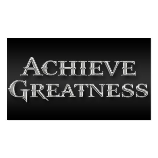 Achieve Greatness Professional Business Card (front side)