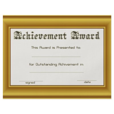 Achievement Award  With Gold Edges Flyers by ClippertyClack
