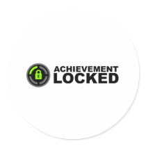 Achievement Locked Round Sticker