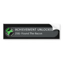 Achievement Unlocked Found Bacon bumper stickers