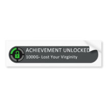 Achievement Unlocked Lost Virginity Bumper Sticker