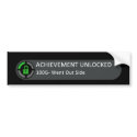 Achievement Unlocked Went Outside bumper stickers by Broly1337 Achievement Unlocked Went Outside bumper stickers