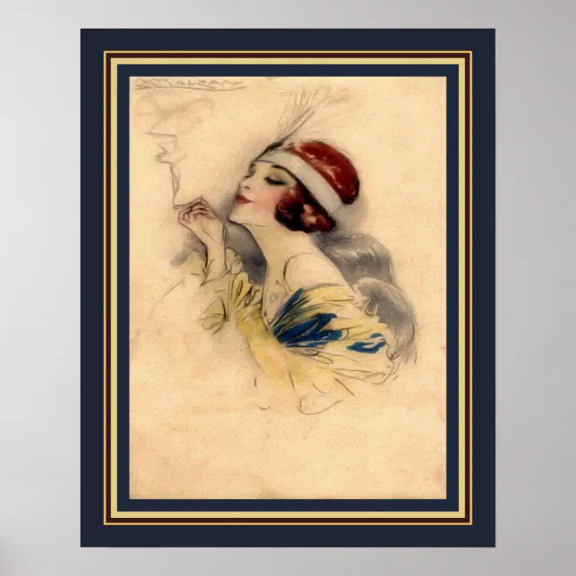 Achille Mauzan S Art Deco Flapper Poster Zazzle