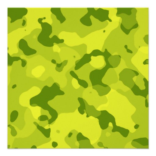Acid Green Camo; Retirement Party Invite