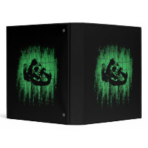 Acid Green Death Creepy Skull Binder