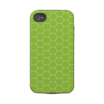 Acid Green Honeycomb Pattern iPhone 4 Tough Iphone 4 Tough Covers