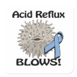 Acid Reflux Blows Awareness Design Stickers