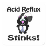 Acid Reflux Stinks Skunk Awareness Design Sticker