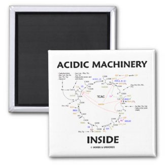 Acidic Machinery Inside (Krebs Citric Acid Cycle) Refrigerator Magnet