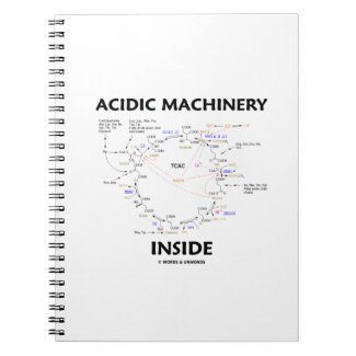 Acidic Machinery Inside (Krebs Citric Acid Cycle) Spiral Notebook