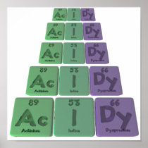 Acidy-Ac-I-Dy-Actinium-Iodine-Dysprosium Poster