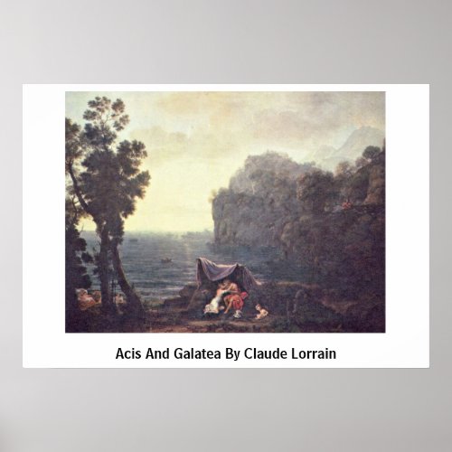 Acis And Galatea By Claude Lorrain Poster