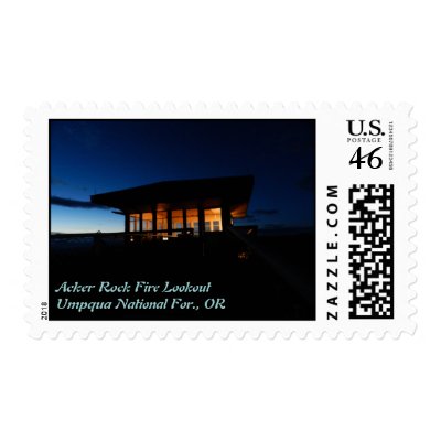 Acker Rock Fire Lookout Tower Stamps by ebroskie1234