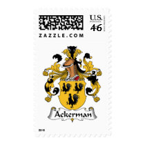 Ackerman Family Crest Postage Stamps