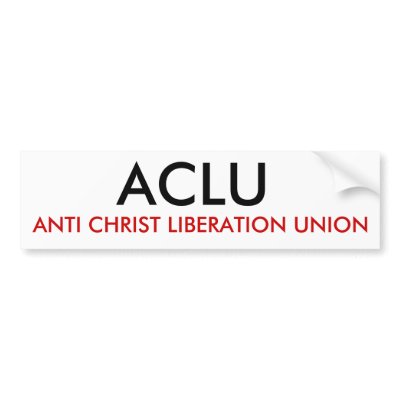 ACLU, ANTI CHRIST LIBERATION UNION BUMPER STICKER by officer_dread