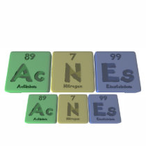 Acnes-Ac-N-Es-Actinium-Nitrogen-Einsteinium Polo T-shirt
