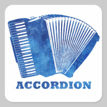 Acordeón azul calcomanías