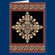 Acorn and Oakleaf Pentagram Card cards