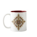 Acorn and Oakleaf Pentagram Cup mugs by talkingfox Acorn and Oakleaf Pentagram Cup mugs