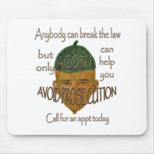 Acorn - Anybody can break the law... Mouse Pad