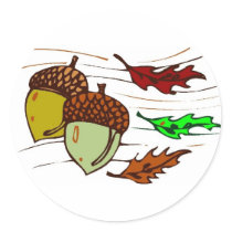Acorns And Leaves stickers